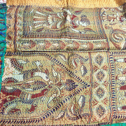 Sciarpa KANTHA con tessuti vintage misto seta ricamo - MEINA