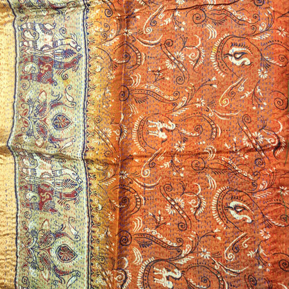 Sciarpa KANTHA con tessuti vintage misto seta ricamo - MEINA