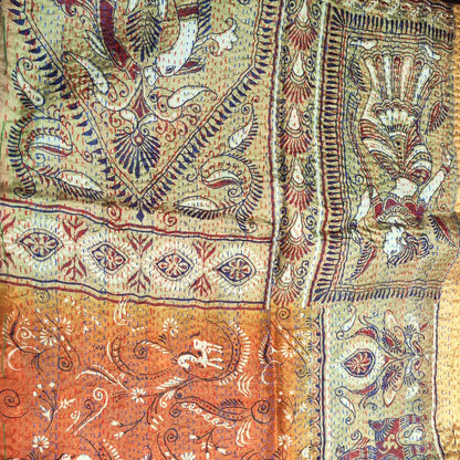 Sciarpa KANTHA con tessuti vintage misto seta ricamo - MEINA