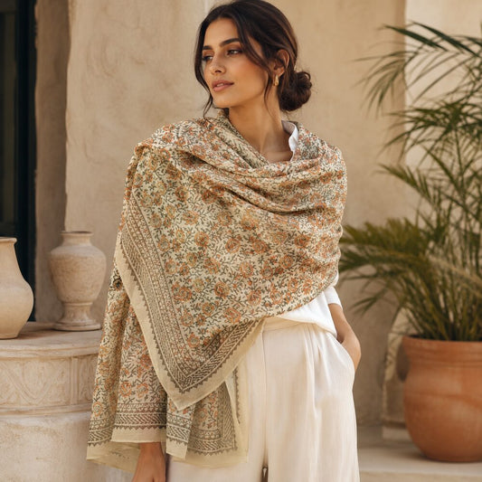 SCARF cotton - Handmade Indian Pareo - VANGOGH