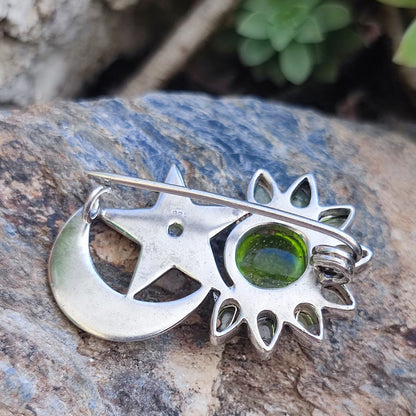 Spilla in argento 925 con pietra - SOLEIL