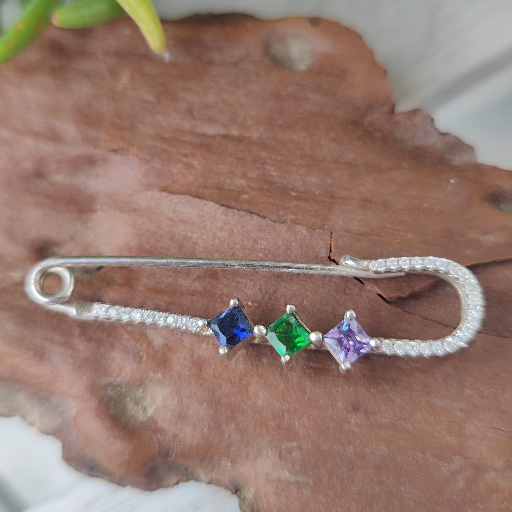 Spilla in argento 925 con pietra - RANAYAN