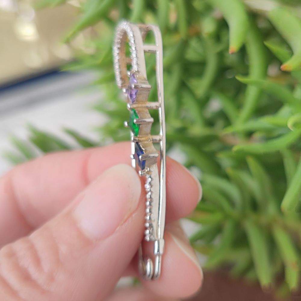 Spilla in argento 925 con pietra - RANAYAN