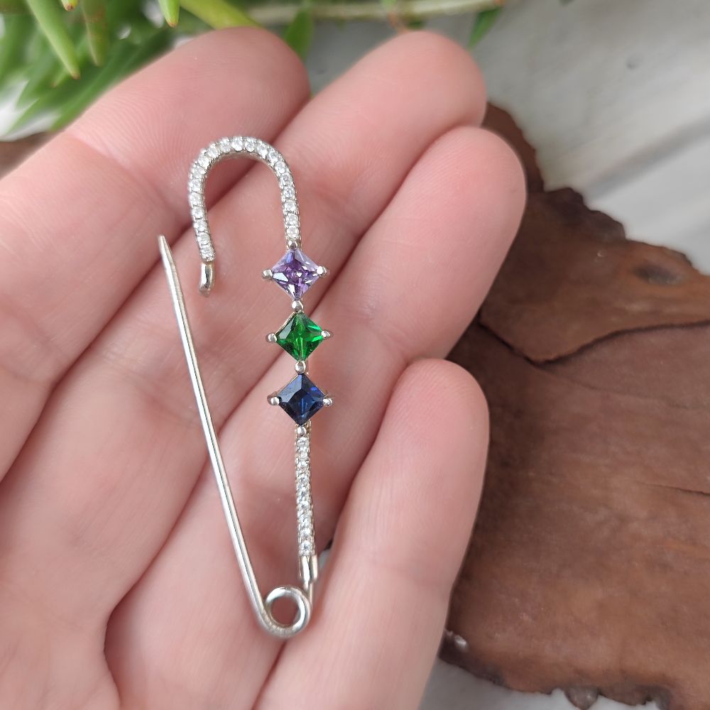 Spilla in argento 925 con pietra - RANAYAN