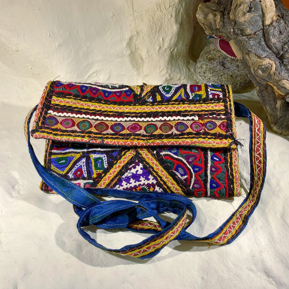 RABARI pochette / tracolla con monete VINTAGE - NANDAN