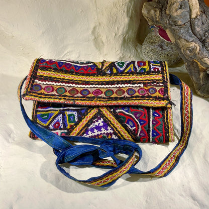 RABARI pochette / tracolla con monete VINTAGE - NANDAN