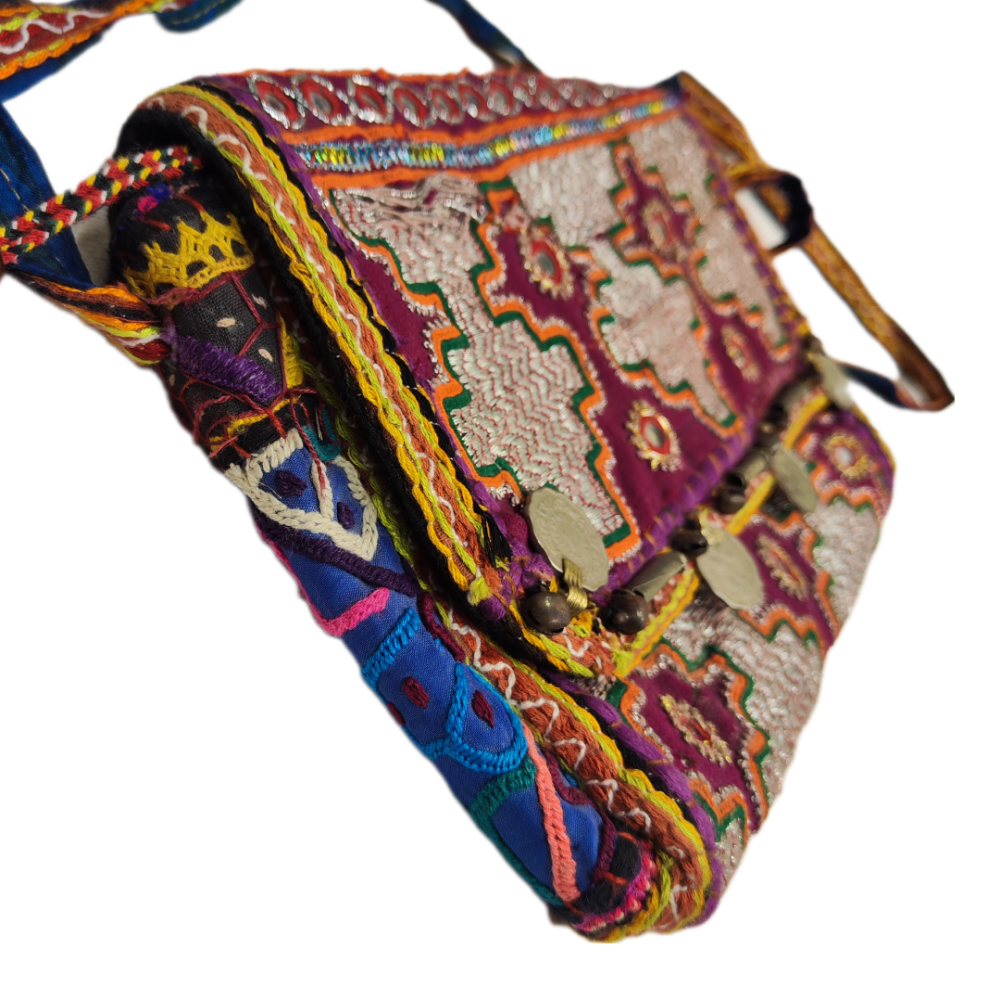 RABARI pochette / tracolla con monete VINTAGE - RADA