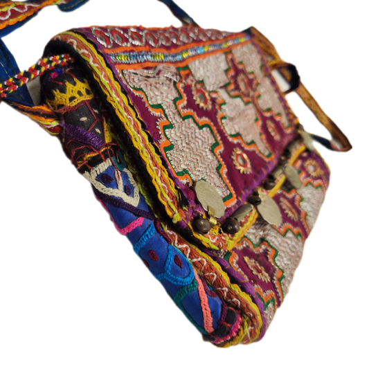RABARI pochette / tracolla con monete VINTAGE - RADA