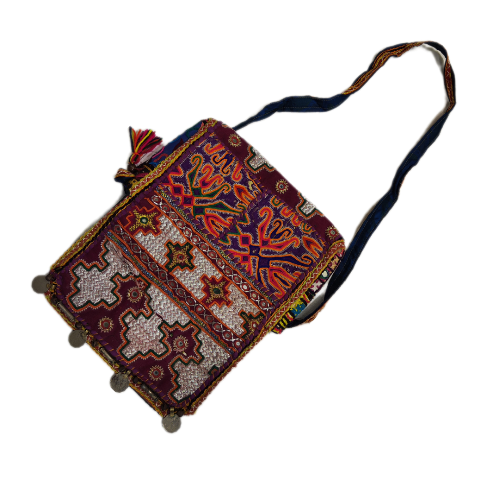 RABARI pochette / tracolla con monete VINTAGE - RADA