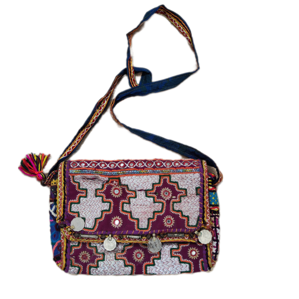 RABARI pochette / tracolla con monete VINTAGE - RADA