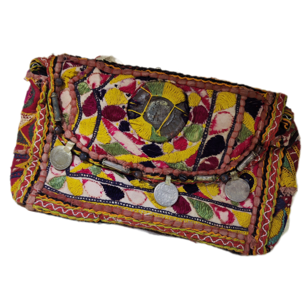 RABARI pochette / tracolla con monete VINTAGE - RINA