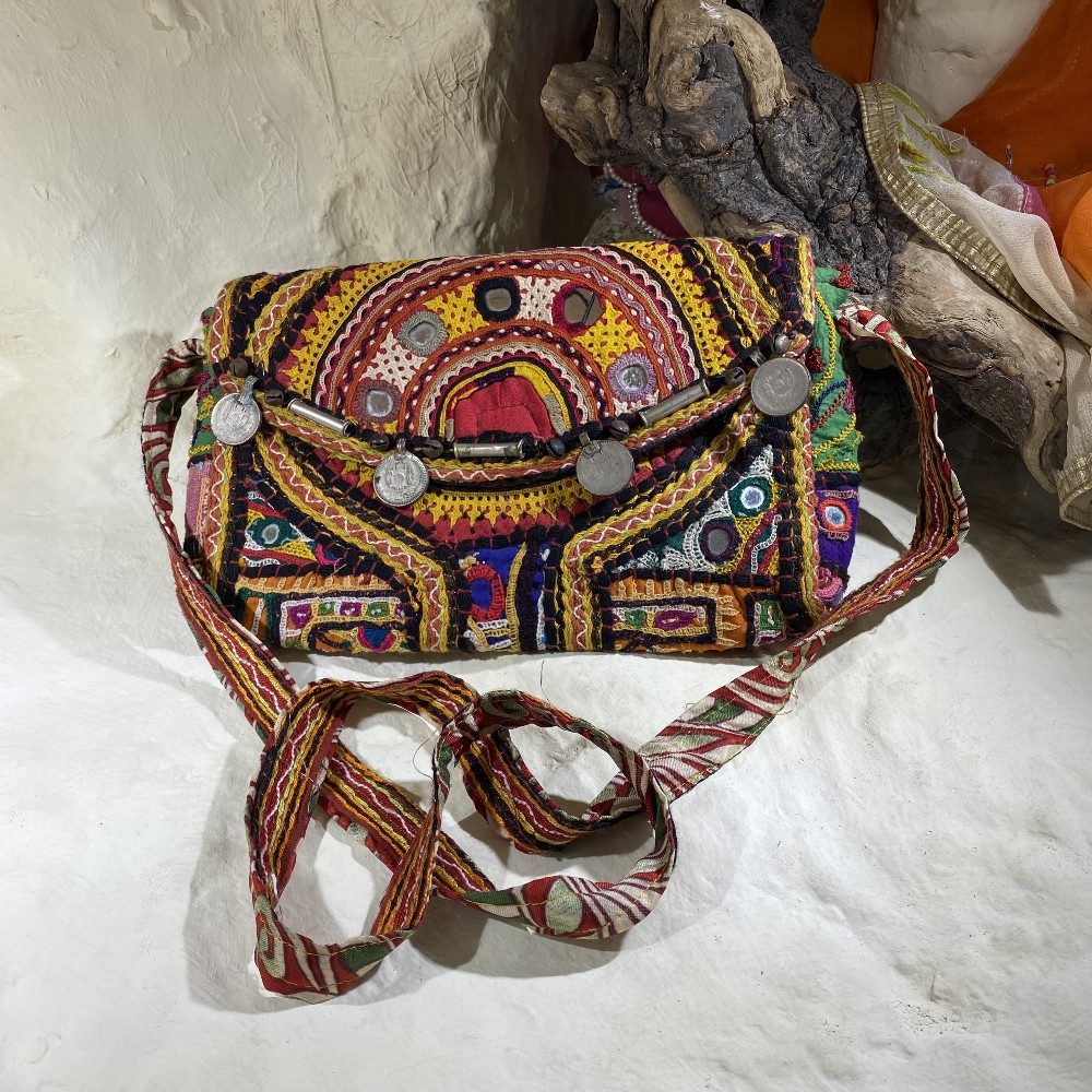 RABARI pochette / tracolla con monete VINTAGE - TINA
