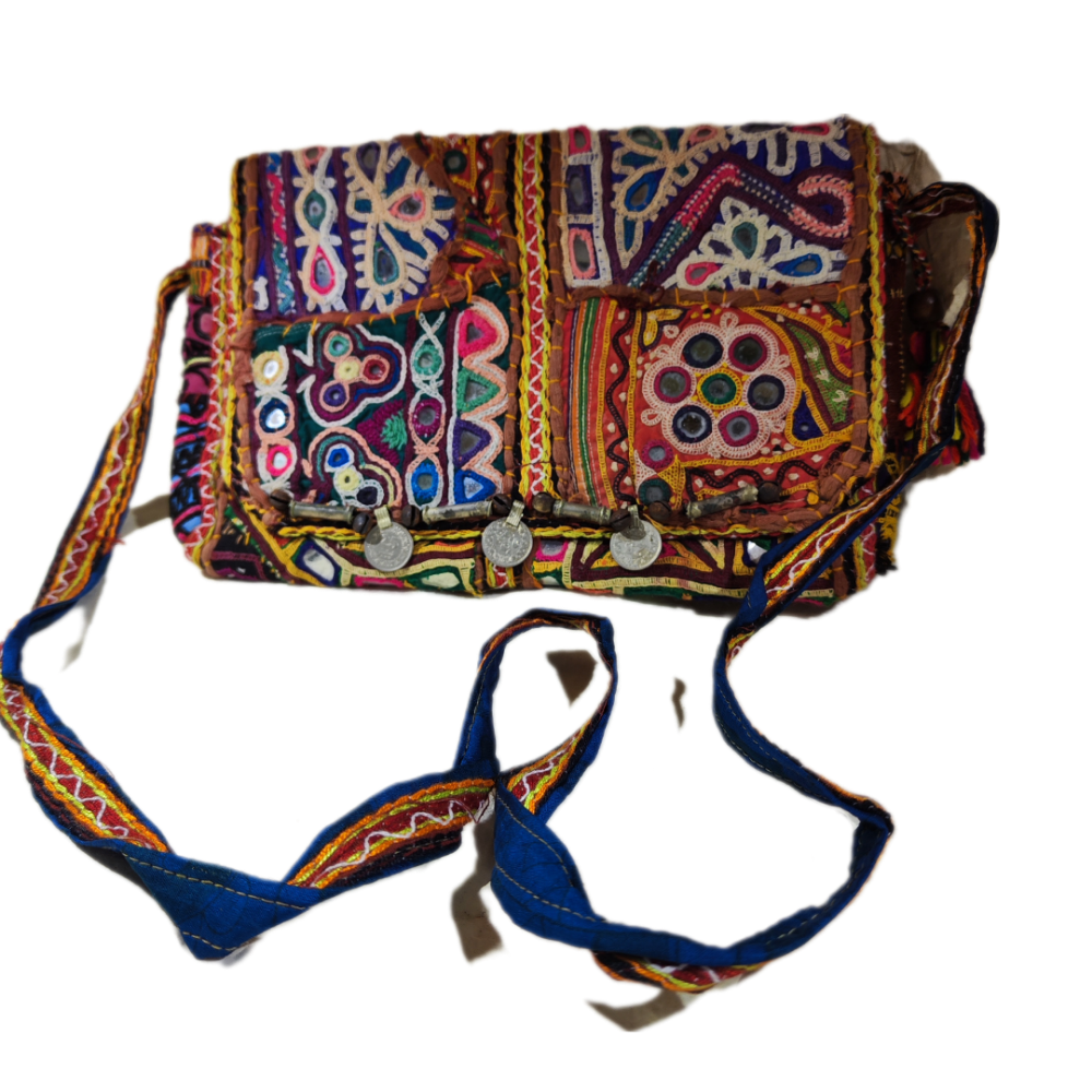 RABARI pochette / tracolla con monete VINTAGE - VALA