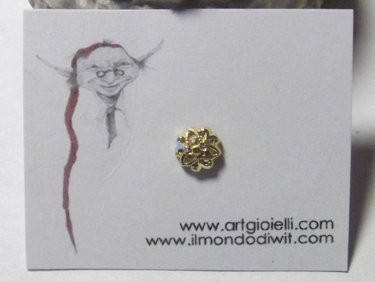 Orecchino da naso in oro 18 fiore 5 mm - MACHERLA – immagine2