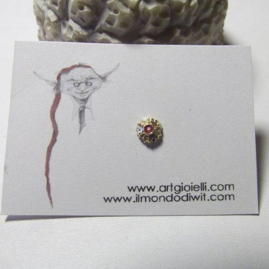 Orecchino da naso in oro 18  fiore 5mm 640