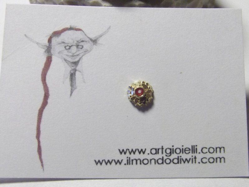 Orecchino da naso in oro 18 carati fiore 5 mm - ADDANKI – immagine2