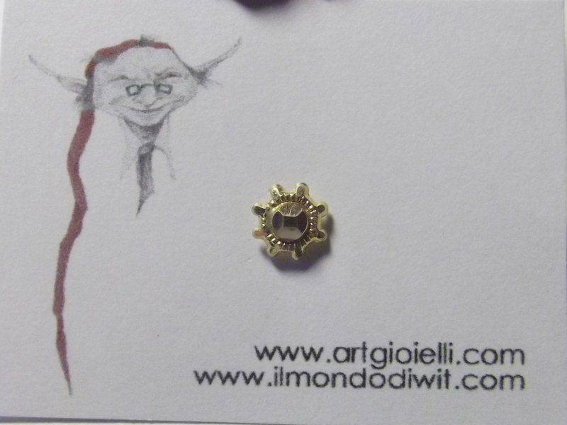 Orecchino da naso in oro 18 carati fiore 5 mm - SHASHPUR – immagine2