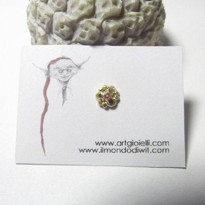 Orecchino da naso in oro 18  fiore 5mm 643