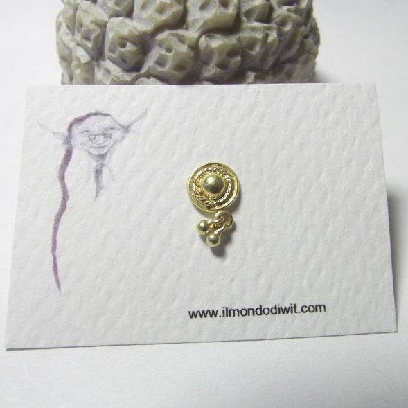 Orecchino da naso in oro 18  fiore 5mm 645