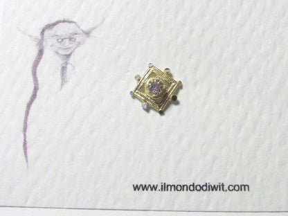 Orecchino da naso in oro 18 carati rombo 5mm - KIRANDUL – immagine2