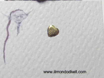 Orecchino da naso in oro 18 carati cuore 5 mm - BOUDH – immagine2