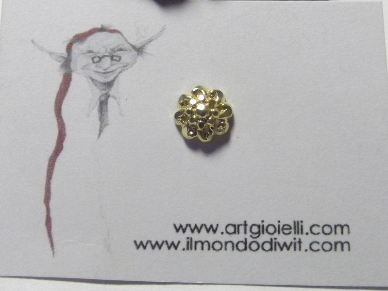 Orecchino da naso in oro 18 carati fiore 5 mm - BELLIGUDA – immagine2