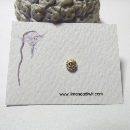 Orecchino da naso in oro 18  fiore 5mm 658