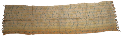 Sciarpa KANTHA con tessuti vintage misto seta ricamo a mano dorata – immagine5