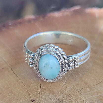 Anello argento 925 con pietra ovale - MURVARA