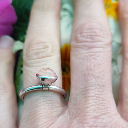 Anello etnico in argento 925 con pietra - KHADMI