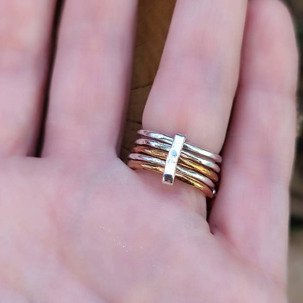 Anello a fascia in argento 925 con pietra - TIRUPATI – immagine7