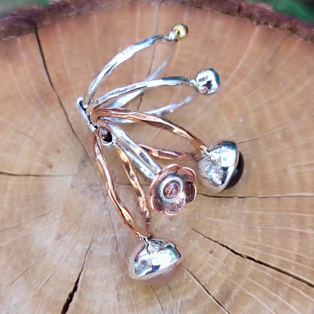 Anello a fascia in argento 925 con pietra - TIRUPATI – immagine5