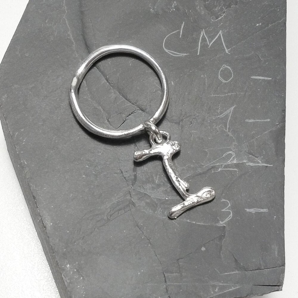 ANELLO PERSONALIZZATO con lettera in argento 925 anello artigianale – I