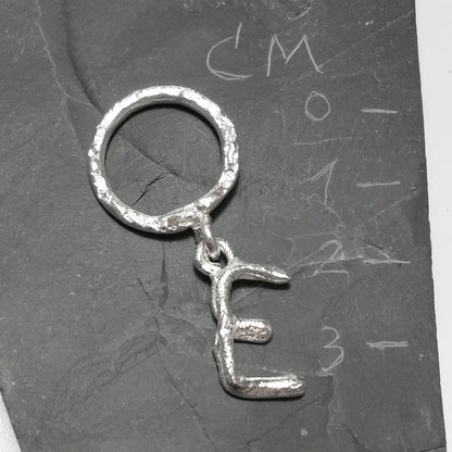 ANELLO PERSONALIZZATO con lettera in argento 925 anello artigianale – E