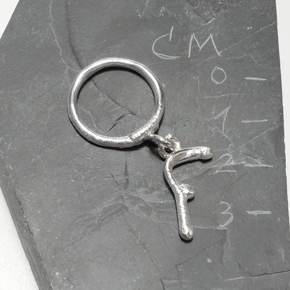 ANELLO PERSONALIZZATO con lettera in argento 925 anello artigianale – F