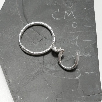 ANELLO PERSONALIZZATO con lettera in argento 925 anello artigianale – C