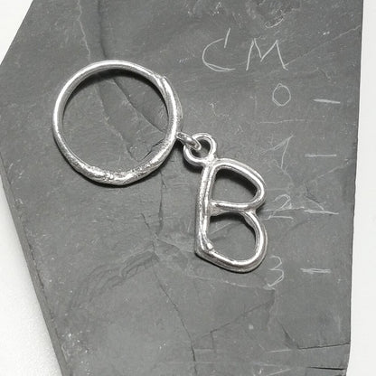 ANELLO PERSONALIZZATO con lettera in argento 925 anello artigianale – B