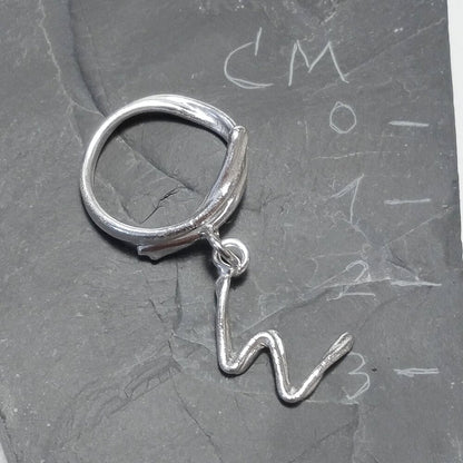 ANELLO PERSONALIZZATO con lettera in argento 925 anello artigianale – M