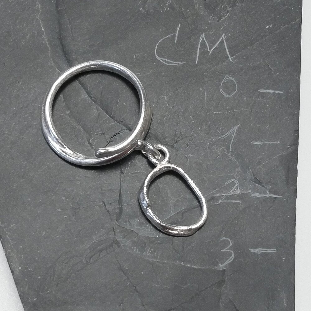 ANELLO PERSONALIZZATO con lettera in argento 925 anello artigianale – O