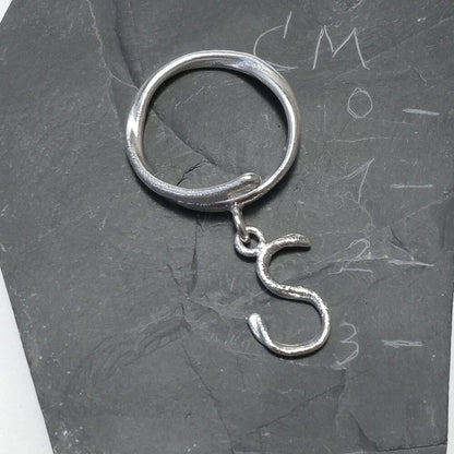 ANELLO PERSONALIZZATO con lettera in argento 925 anello artigianale – S