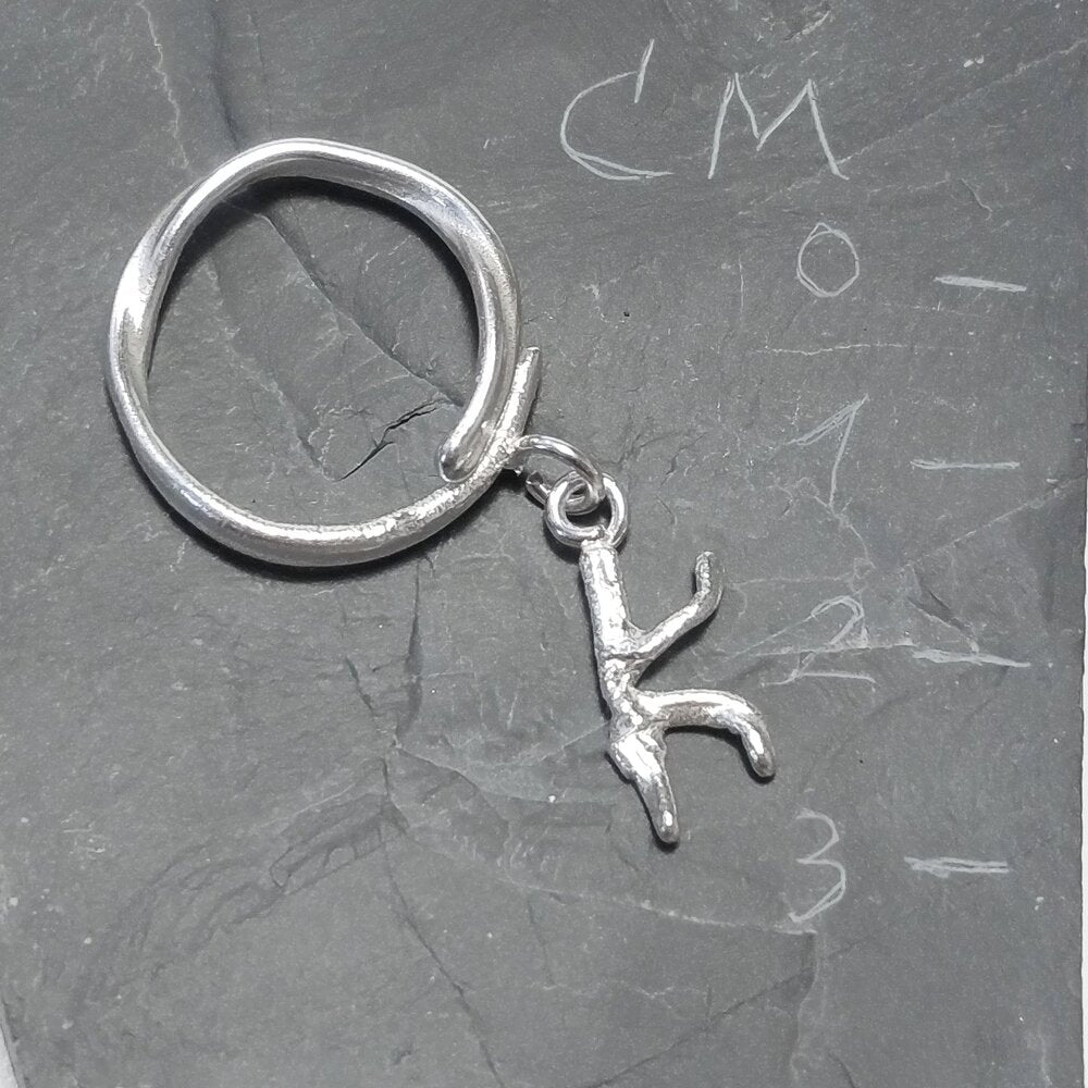 ANELLO PERSONALIZZATO con lettera in argento 925 anello artigianale – K