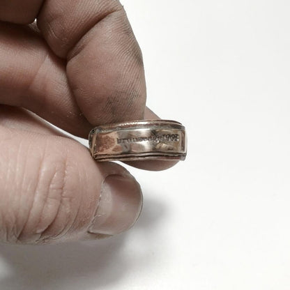 Anello a fascia artigianale uomo o donna - bronzeage1968