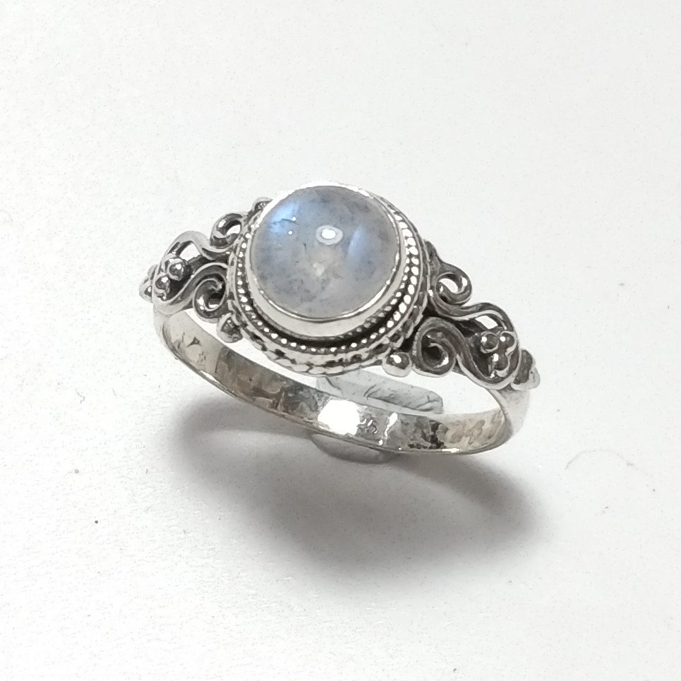 ANELLO artigianalein argento 925 con Pietra di Luna | GIOIELLI CON PIETRE