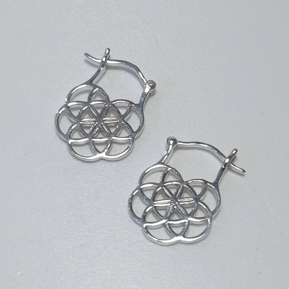 Orecchini in argento 925 Fiore della Vita - FLORES
