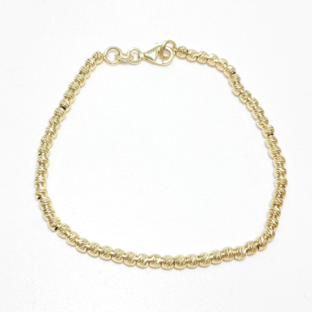 Bracciale in argento con tubi diamantati