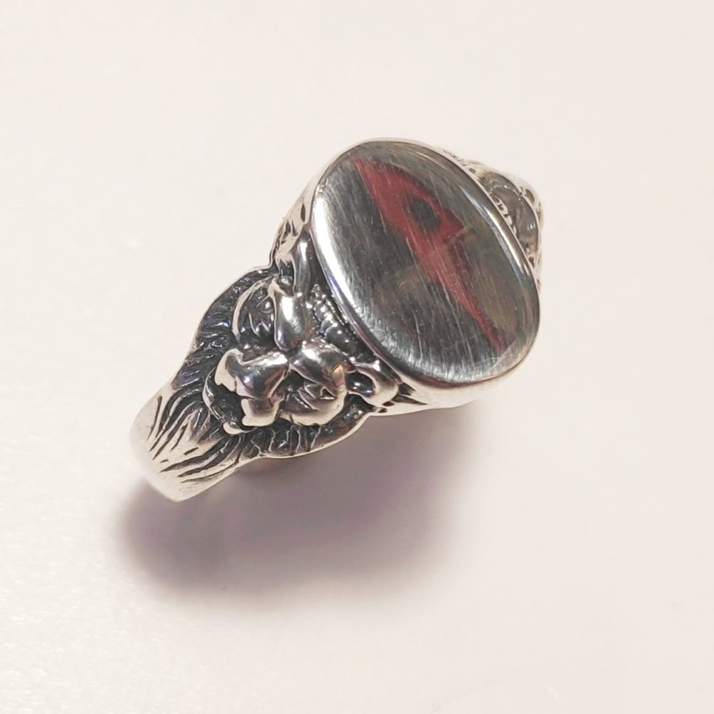 Anello in argento 925 con testa di leone| GIOIELLI IN ARGENTO
