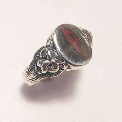Anello in argento 925 con testa di leone| GIOIELLI IN ARGENTO