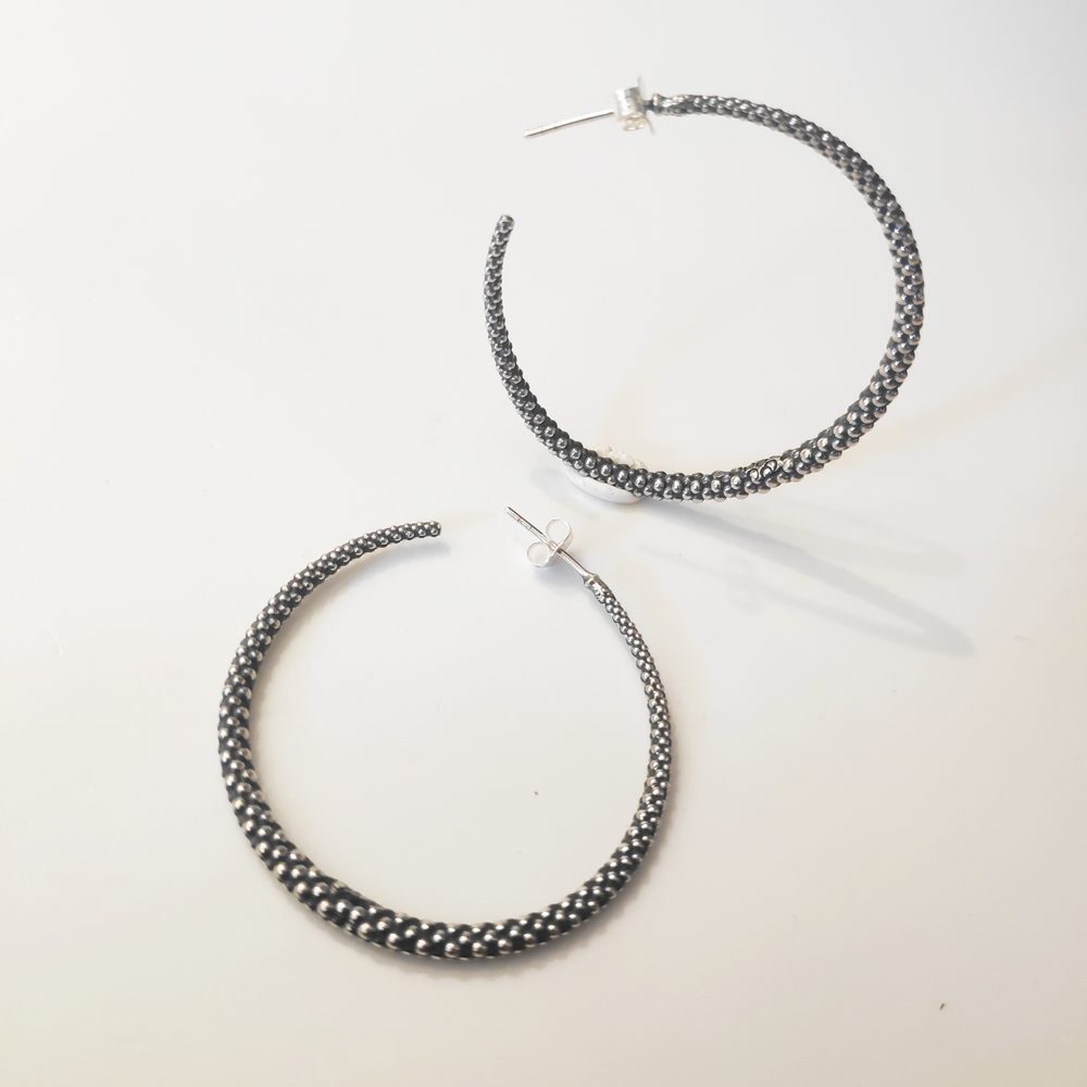 ORECCHINI a cerchio in argento 925 - DOT