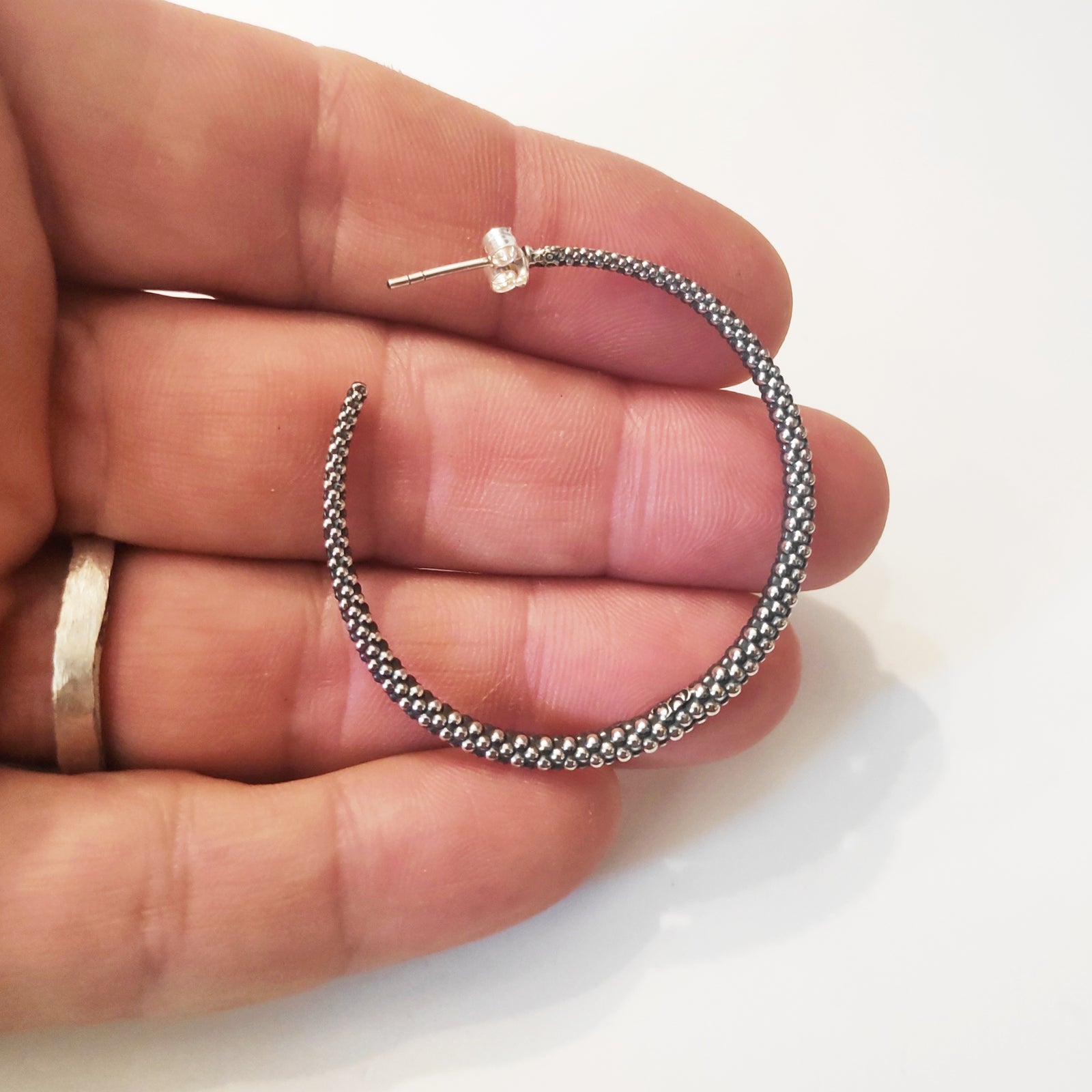 ORECCHINI a cerchio in argento 925 - DOT