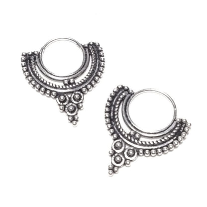 Orecchino - SEPTUM in argento 925 brunito - etnico